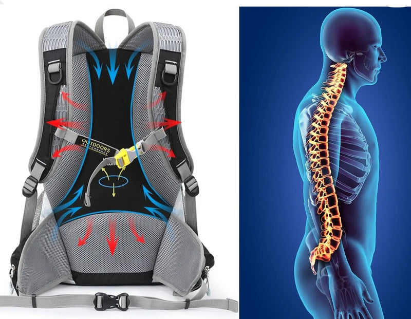 Mochila Camping Impermeável + Bolsa de Hidratação