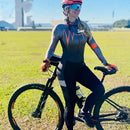 Macaquinho Ciclismo Feminino Cinza Sky