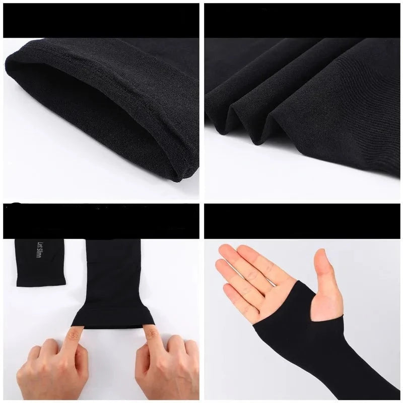 Manguito Ciclismo com Punho Ultra Elástico Preto | Queima de Estoque