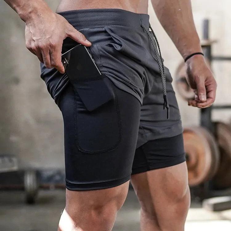 Bermuda Running 2 em 1 Dry Fit | Corrida e fitness - Santo Antônio Bike Shop