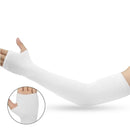 Manguito Ciclismo com Punho Ultra elástico Branco | Queima de Estoque