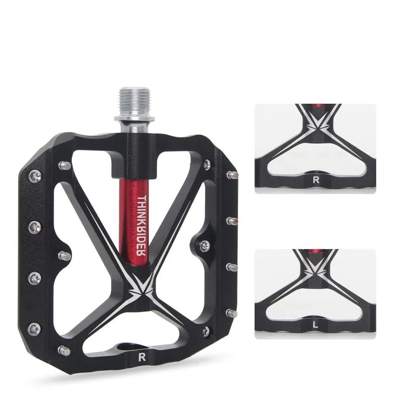 Pedal flat Alumínio MTB Eixo com Rolamento selado