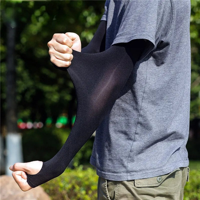Manguito Ciclismo com Punho Ultra Elástico Preto | Queima de Estoque