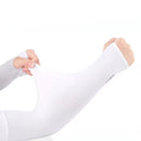 Manguito Ciclismo com Punho Ultra elástico Branco | Queima de Estoque