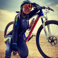 Macaquinho Ciclismo Feminino Violeta Black